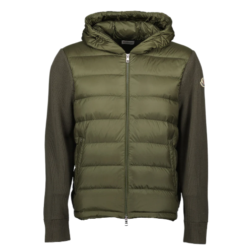 Cardigan Moncler Vert à capuche
